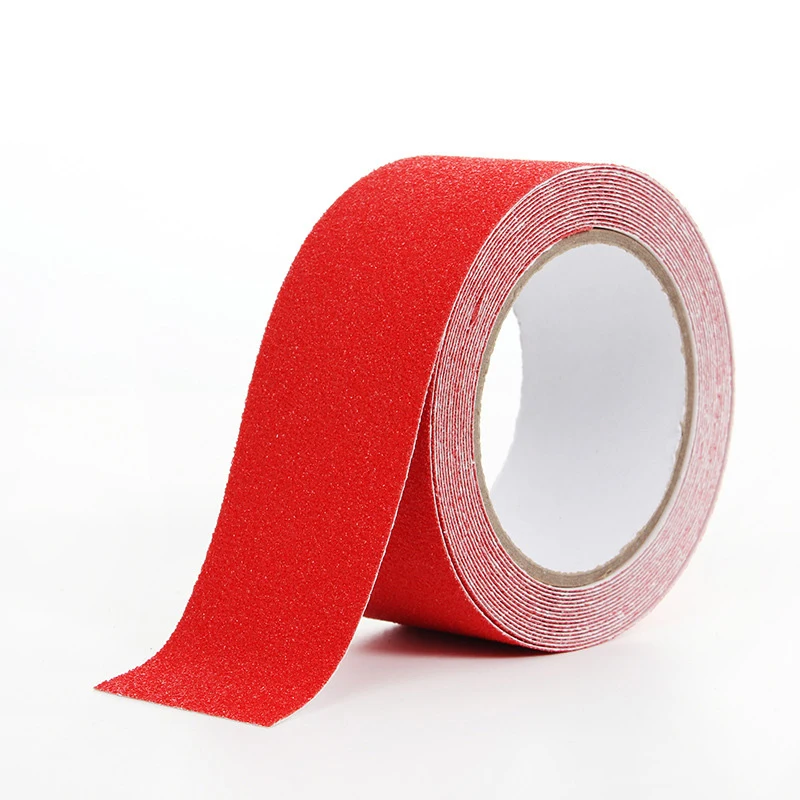 5cm*5m Red Anti Slip Tape Safety Non-Slip High Grip Adhesive Flooring Sticky Strip Steps Tread Waterproof Hazard Warning Sticker