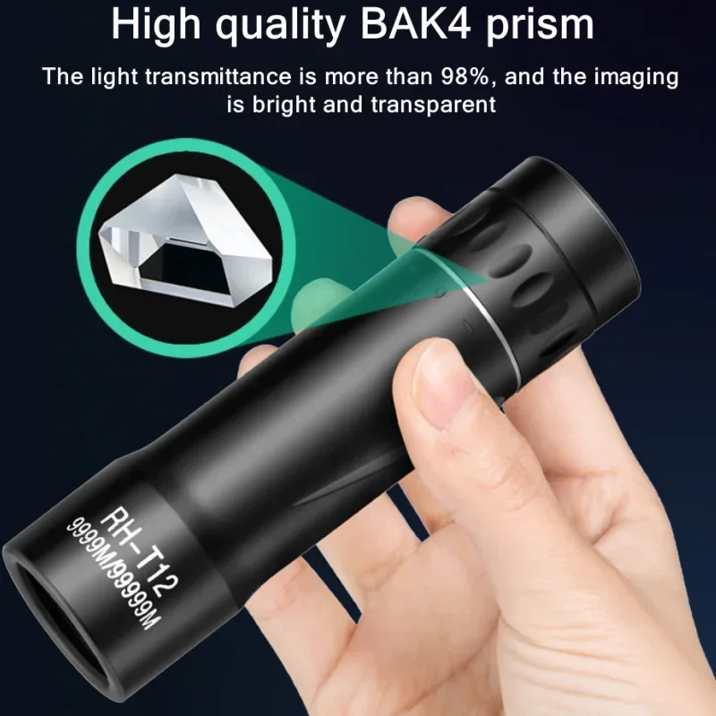 High Quality HD Powerful Monocular Telescope Portable Binoculars Long Range Telescope Hunting Camping With Phone Clip 3