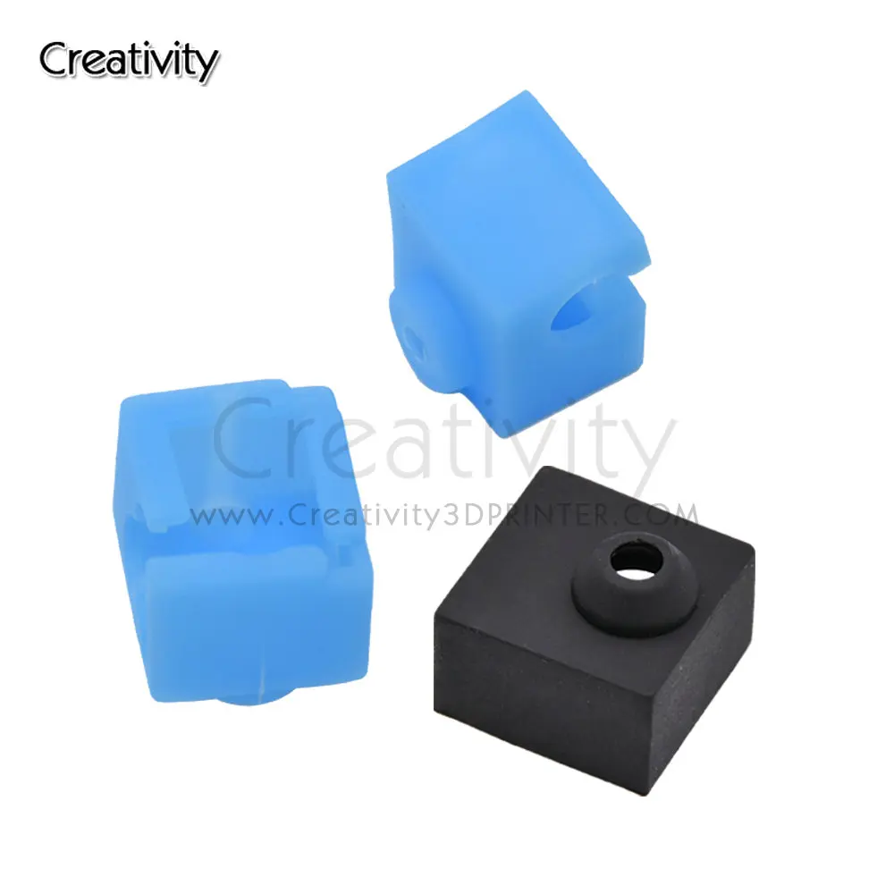 E3D V6 V5 열 블록 용 Slicone 양말 커버 CR10 Ender 3 가열 블록 용 화산 MK8 실리콘 양말 따뜻한 유지 커버