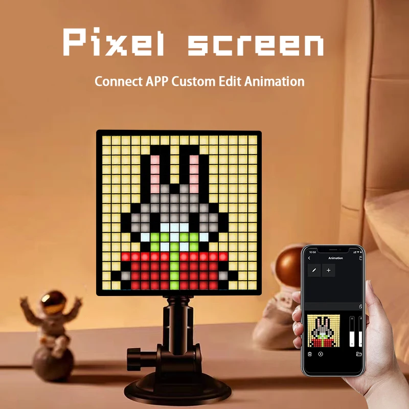 SmartLEDPixelDisplayAPPControlProgrammableScreenDIYNightLight