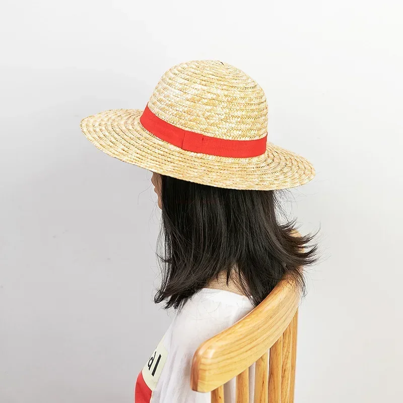 

One Piece Anime Cosplay Straw Hat Luffy Same Cosplay Costumes Accessories Halloween Carnival Comic-con Sun Hat Kids Cute Gift