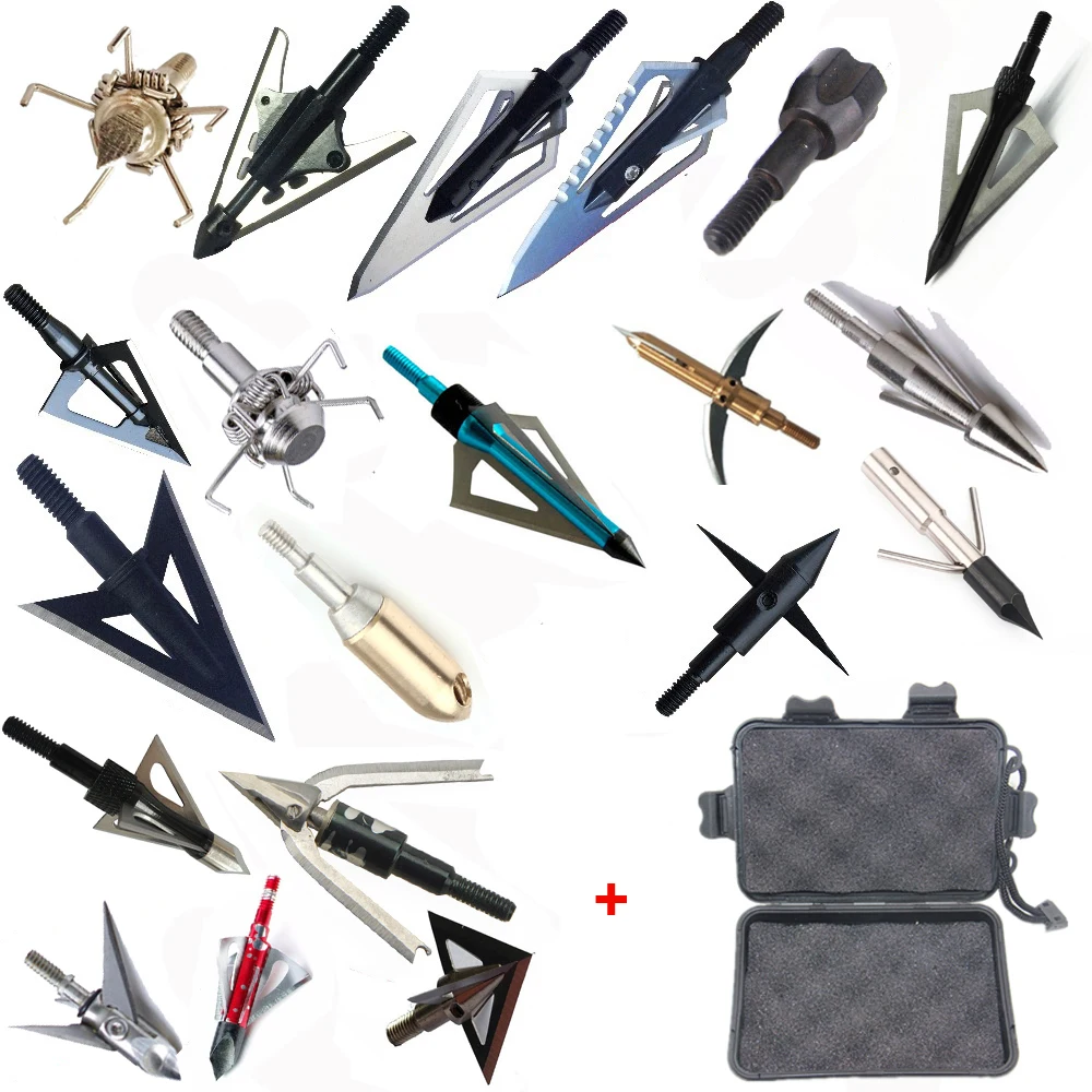 6pcs Box Head Arrows Broadheads for Hunting and Archery Apply To Composite Bow and Crossbows and