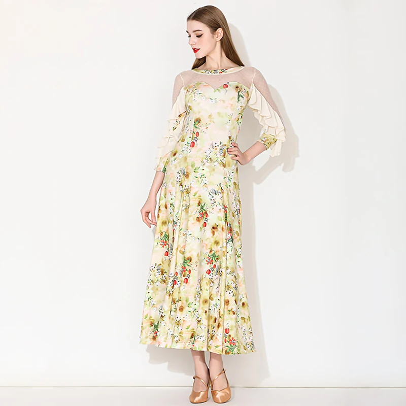 

Платье для вальса 2024, высококачественное красивое женское платье для современных танцев, платье для бальных танцев и представлений, платье для соревнований по сопровождениям