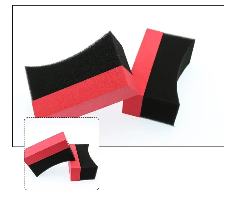 10Pcs Car Wheel Tire Cleaning Sponge Water Suction U-Shaped Sponge Pad Waxing Polishing Tyre Wash Brush Tool Car Cleaning Tools