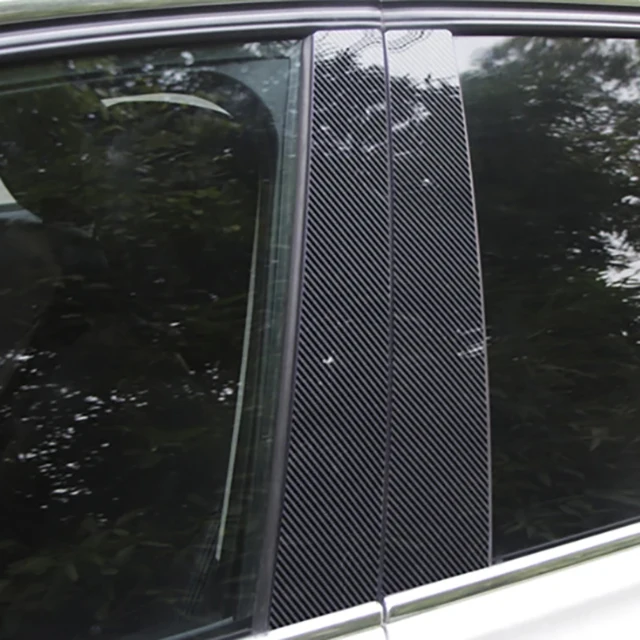 6pcs Glossy Black Pillar Post Window Cover Trim For 2019-2024 Chevy Silverado 1500