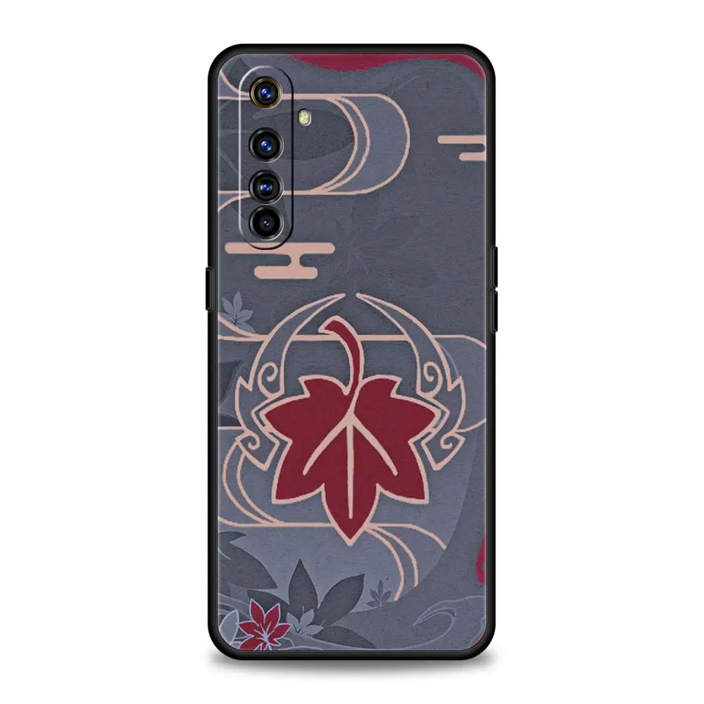 Genshin Impact Logo Luxury Black Silicone Phone Case