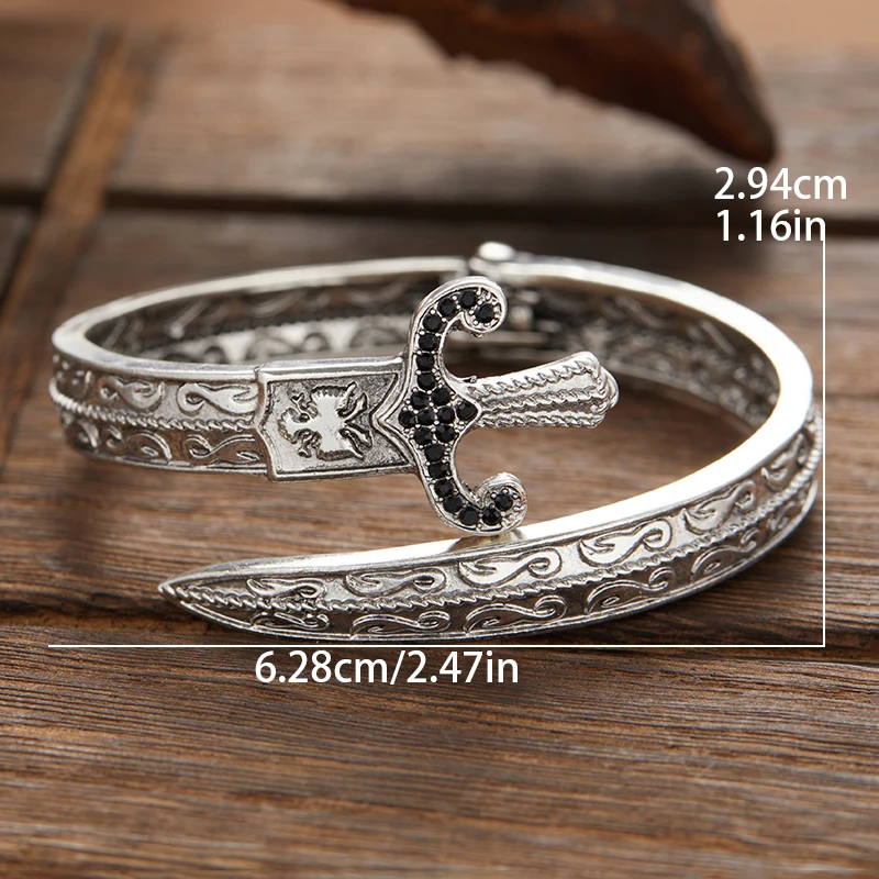 Bangle Bracelet Retro Classic Creative Sword Shaped For Men and Women Fashion Personality Exquisite Open Party Jewelry Gifts