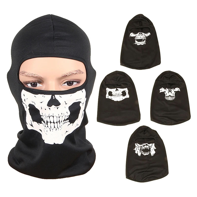 

Skull Men Balaclava Mask Cycling Hat Snowboard Ski Face Cover Motorcycle Bicycle Bandana Scarf Neckwarm Breathable Windproof Cap