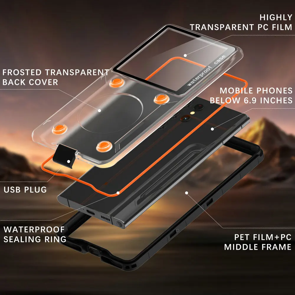 Universal Waterproof Shockproof Phone Case - Durable Protective Cover