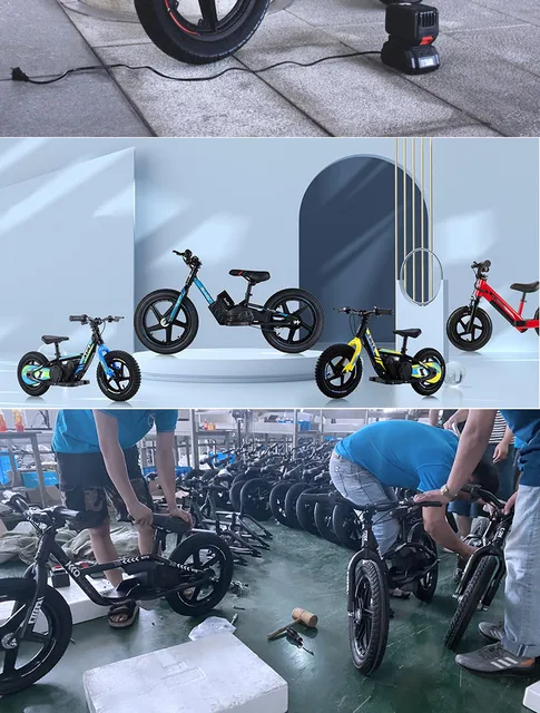 Vélo Électrique d'Équilibre pour Enfant de 5 à 12 Ans, Bicyclette  d'Entraînement à Perles en Acier Coloré de 16 Pouces, 200W, 21V - AliExpress