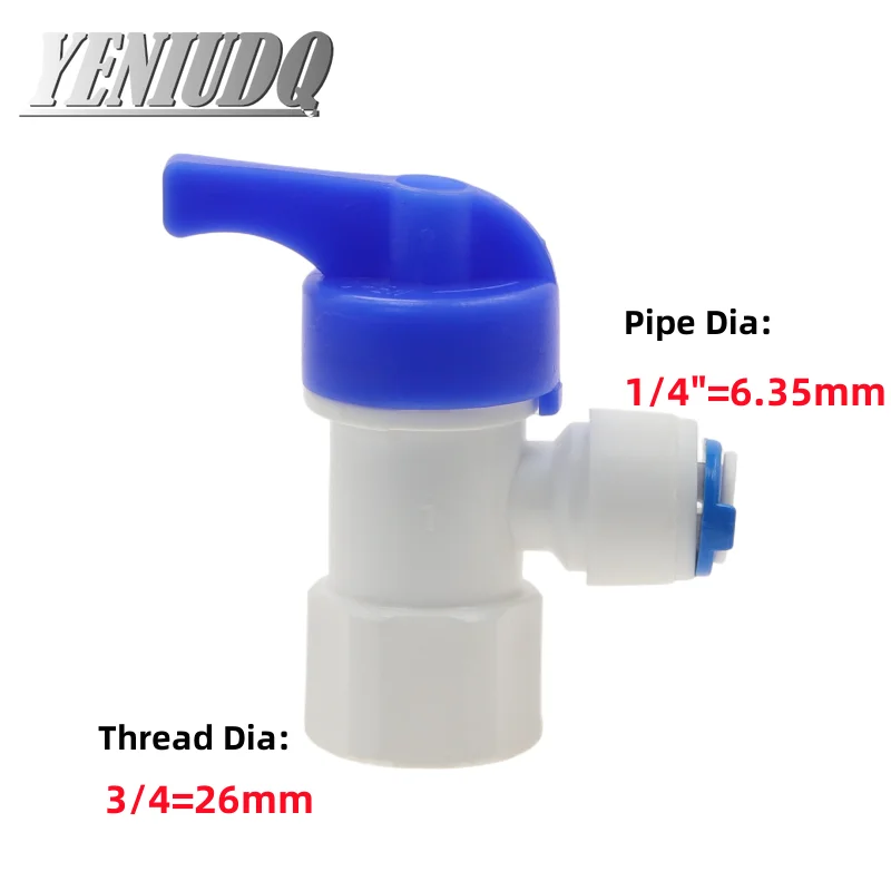 1 stücke RO Wasserfilter Gerade 1/4 "3/8" OD Schlauch 1/2 "BSP Außengewinde Quick Connect armaturen Kugelhahn Umkehrosmose Fitting – Detail 7
