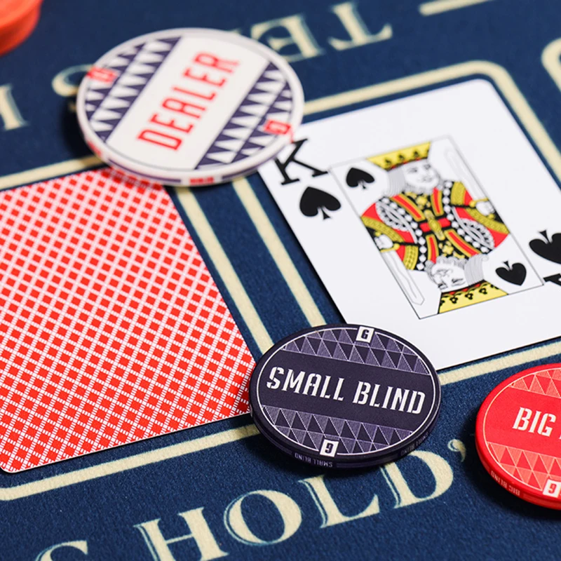 Ceramic Poker Dealer Small Blind Big Blind Round Dealer Coins Texas Poker Chips Set Double-sided Coin Buttons Game Accessories poker chips,poker dealer button