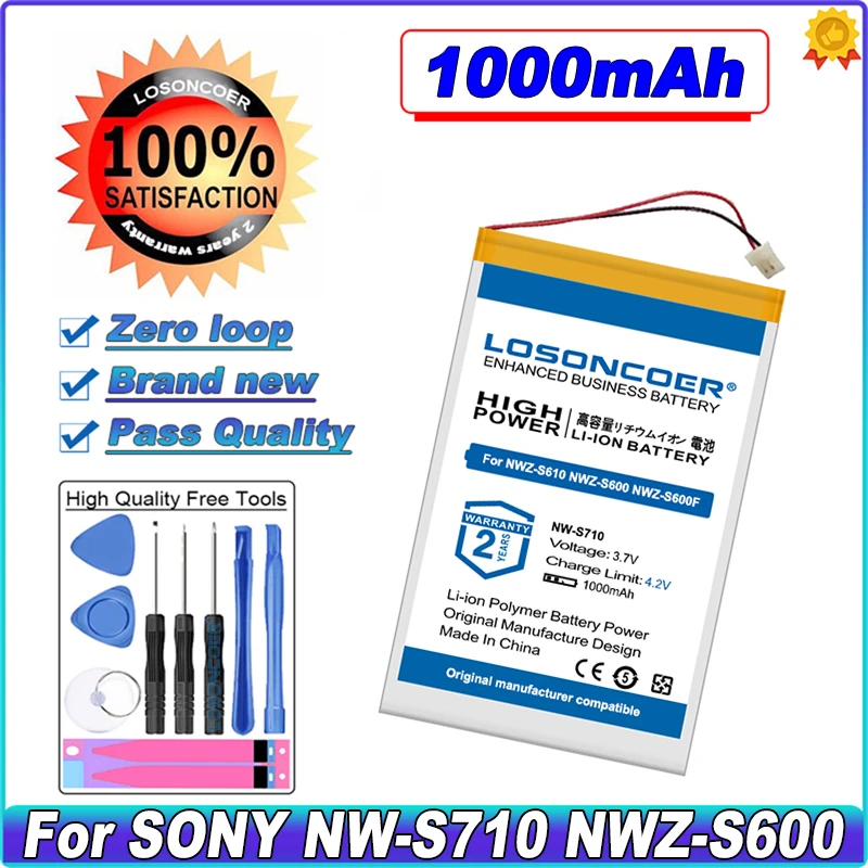 

1000mAh Battery For SONY NW-S710 NWZ-S600 NWZ-S600F NWZ-S610 NWZ-S615 NWZ-S615F NWZ-S616 NWZ-S616F NWZ-S618