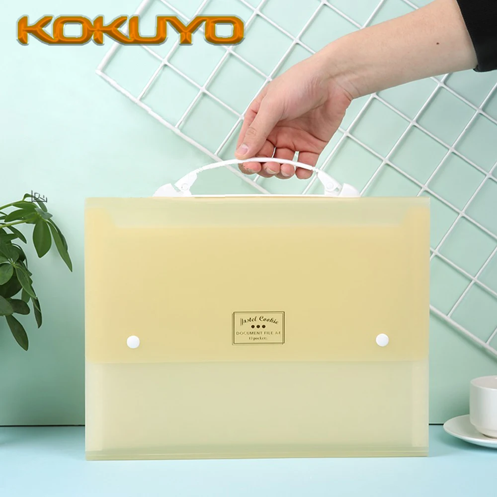 1PC 신제품 일본 KOKUYO 휴대용 다기능 폴더 확장 폴더 WSG-DFC130 A4 백 투 스쿨 귀여운 문구류