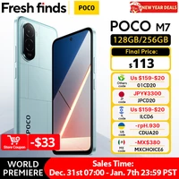 【Brand+】POCO M7 Global Version Mobile Phone 6.9'' 144Hz FHD+ DotDisplay 7000mAh Battery 50MP Camera NFC Snapdragon 685