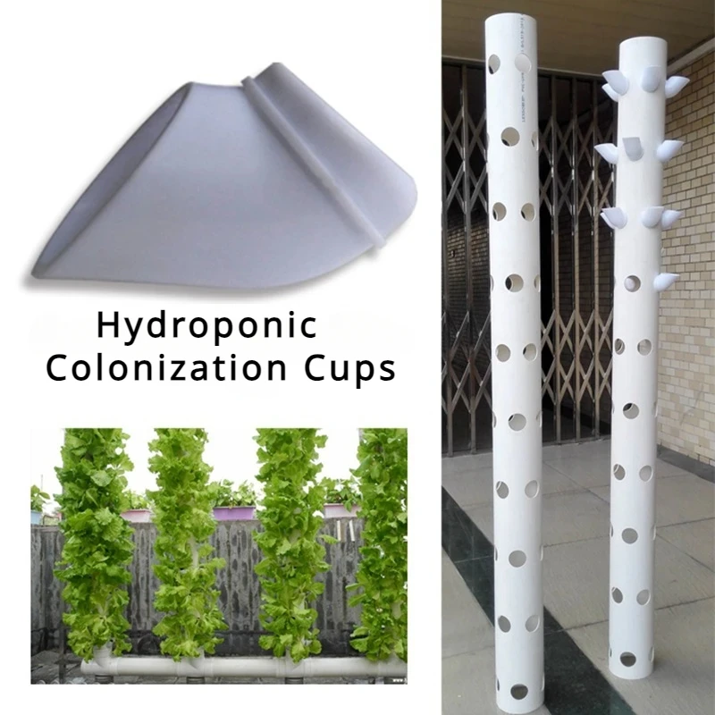 DIY Hydroponic Vertical Tower Plant Pots 50pcs Indoor Gardening