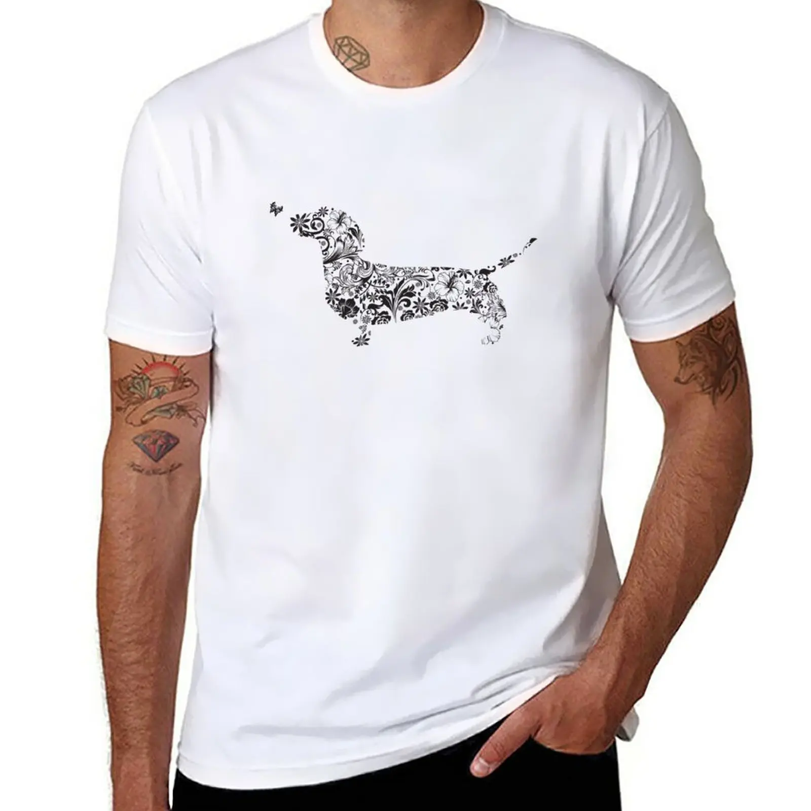 

New Dachshund tshirt 2 T-Shirt black t shirts plus size t shirts Tee shirt korean fashion Men's t-shirts