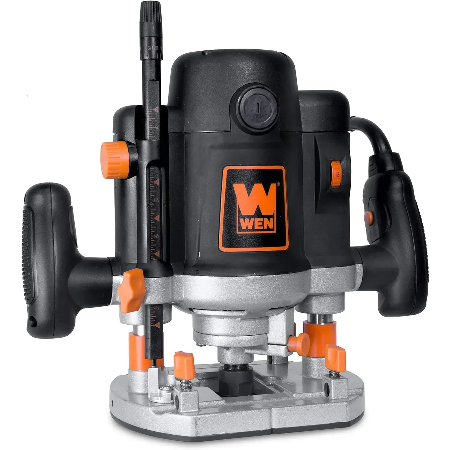 WEN RT6033 15-Amp Variable Speed Plunge Woodworking Router Kit w/ Carrying Case & Edge Guide