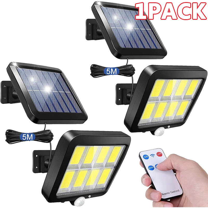 100/120/160COB Solar Split Wall Lamp 3 Mode Waterproof Motion Sensor Garden Street Lights Solar Lamp Garden Security Wall Light