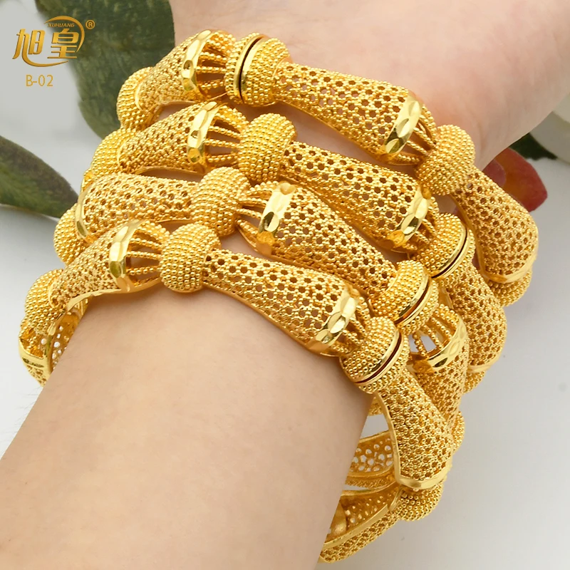 Bangles Bracelet For Women African Indian Middle Eastern Nigerian Brazilian Wedding Luxury Plated Jewellery