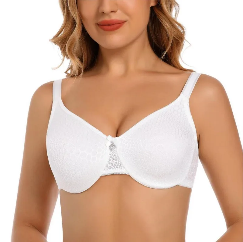 

Large Underwear Ultra-thin Bra Without Bra Pad Sexy Lace Comfortable Bra 36 38 40 42 44 C D E