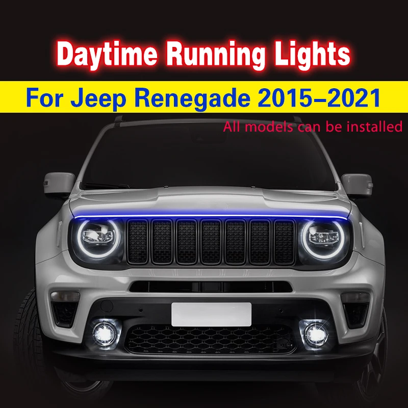 Luci LED Portabicchieri Per Jeep Renegade, 7 Colori E 3 Modalità, Sottobicchieri Luminosi Con Sensore Di Vibrazione E Ricarica USB