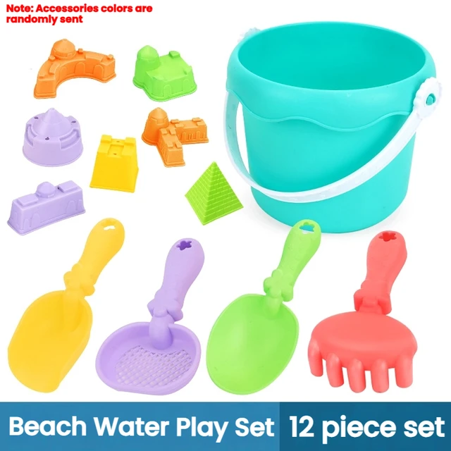 Baby Digging Sand Playing with Sand Playing with Water, Hourglass Large Shovel Durable Beach Bucket, Small Tool Beach Toy Set 6