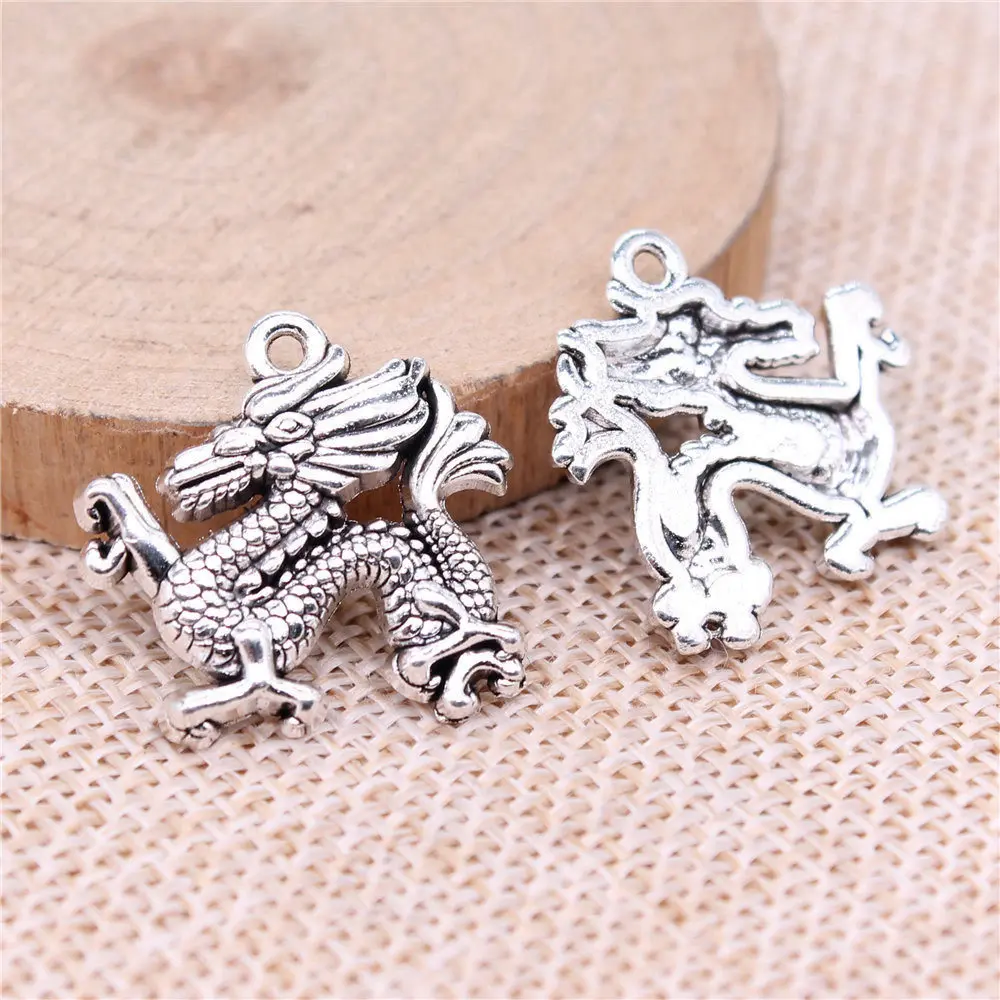 

Findings Dragon Charms For Jewelry Making 23x22mm 5pcs