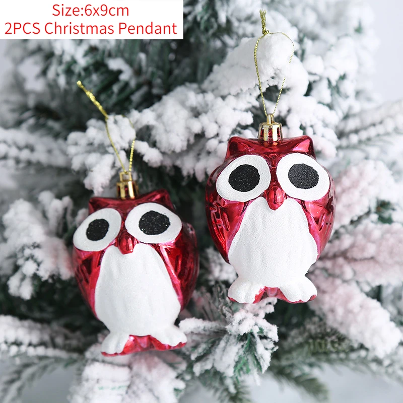 thumbnail image 1 of 2pcs Plastic Christmas Balls Santa Claus Ornament Pendant for Christmas Tree Decor Xmas Tree Ball New Year Home Decorations, 1 of 5