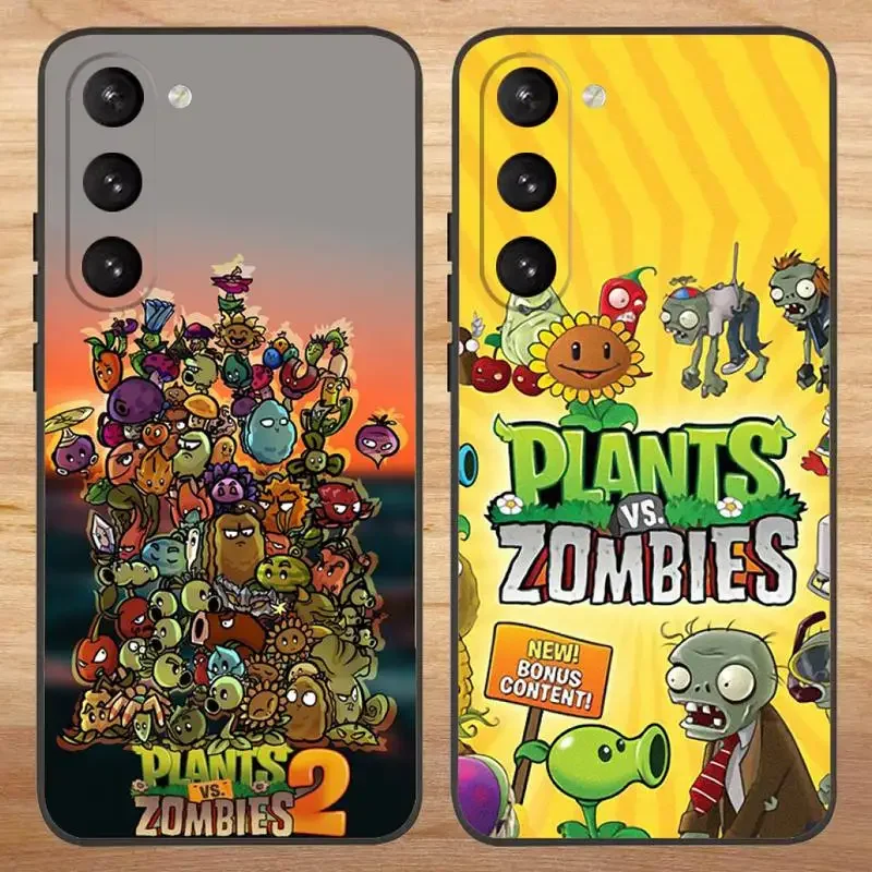 Game Plants Vs Z-Custodia Per Telefono Zombies Per Samsung S23,23,22,30,21,10,9,Note20 Ultra,Lite,Ultra,5G,Plus,Fe, Custodia Morbida Nera