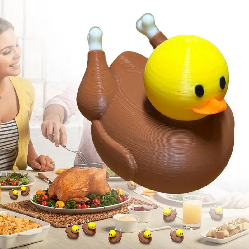 Turkey Ducks 3D Printed Thanksgiving Themed Ducks Fall Table Centerpiece Holiday Favors Thanksgiving Toddler Toys for Kids