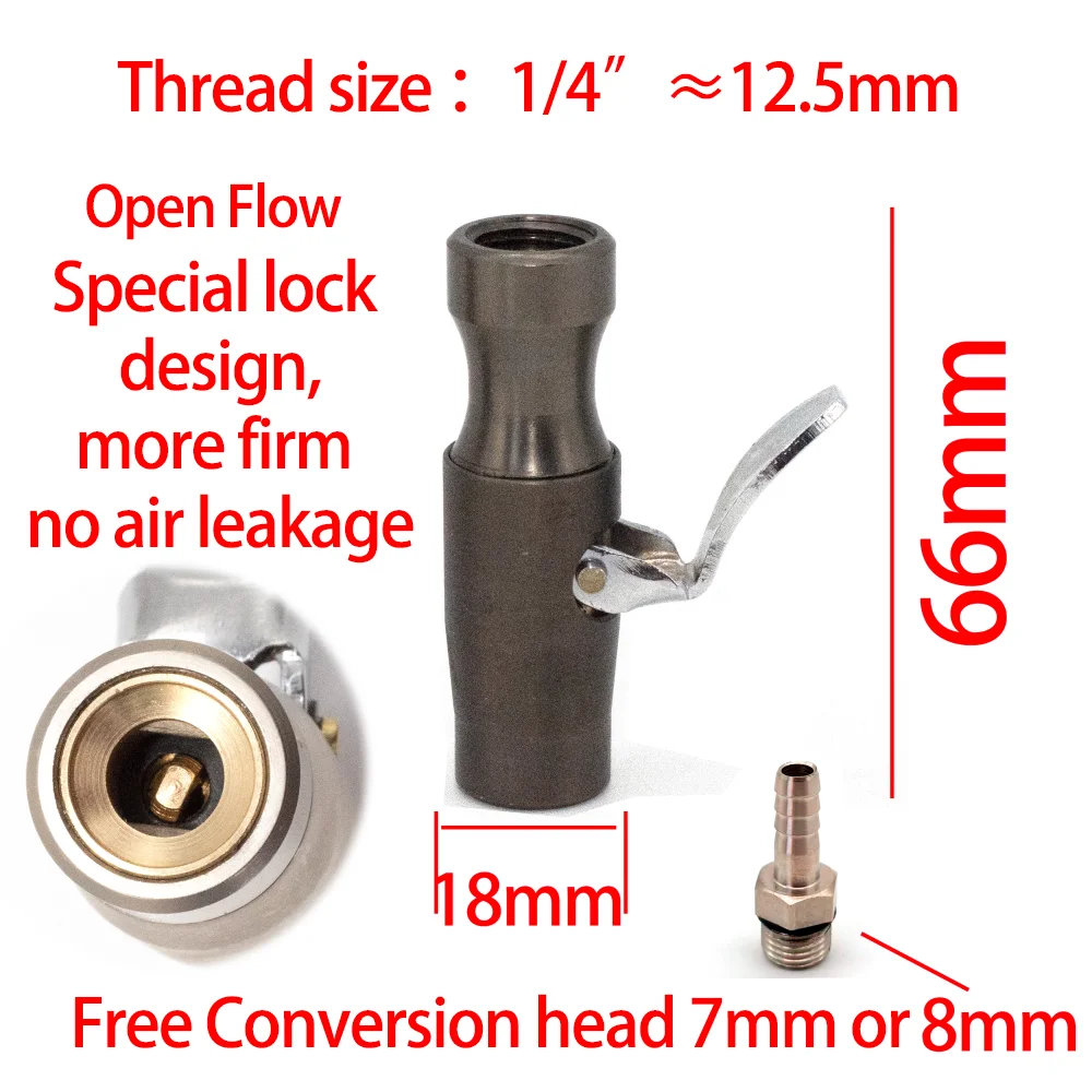 SelfLocking Tire Inflator Chuck Tyre Air Inflator Tyre Chuck copper