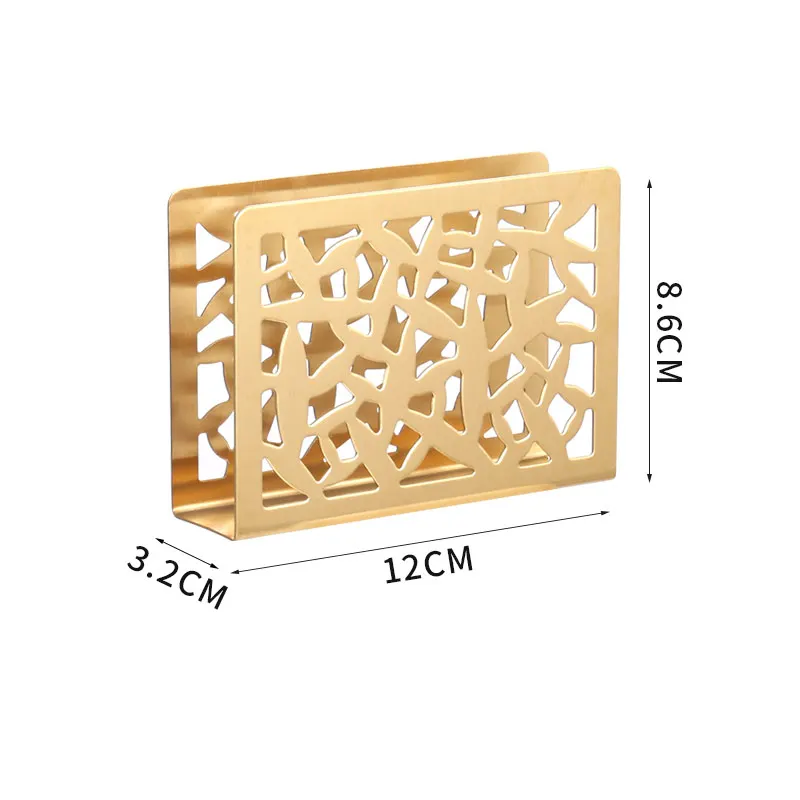 

Nordic 304 Stainless Steel Napkin Holder Rack Gold Plated Storage Tower Tissue Paper Stand Hotel Table Decoration