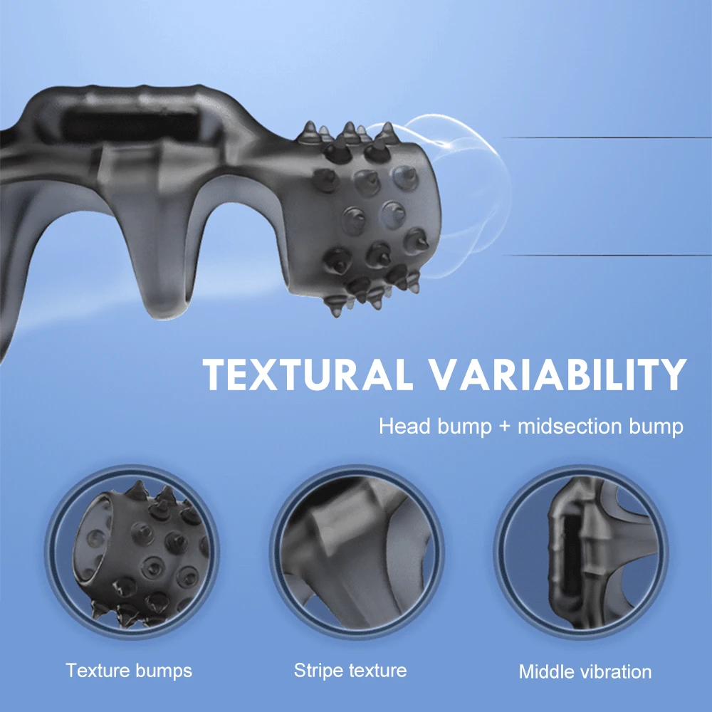 Delay Male Ejaculation Sleeve Vibrating Ring G-spot Stimulator_voghion.com