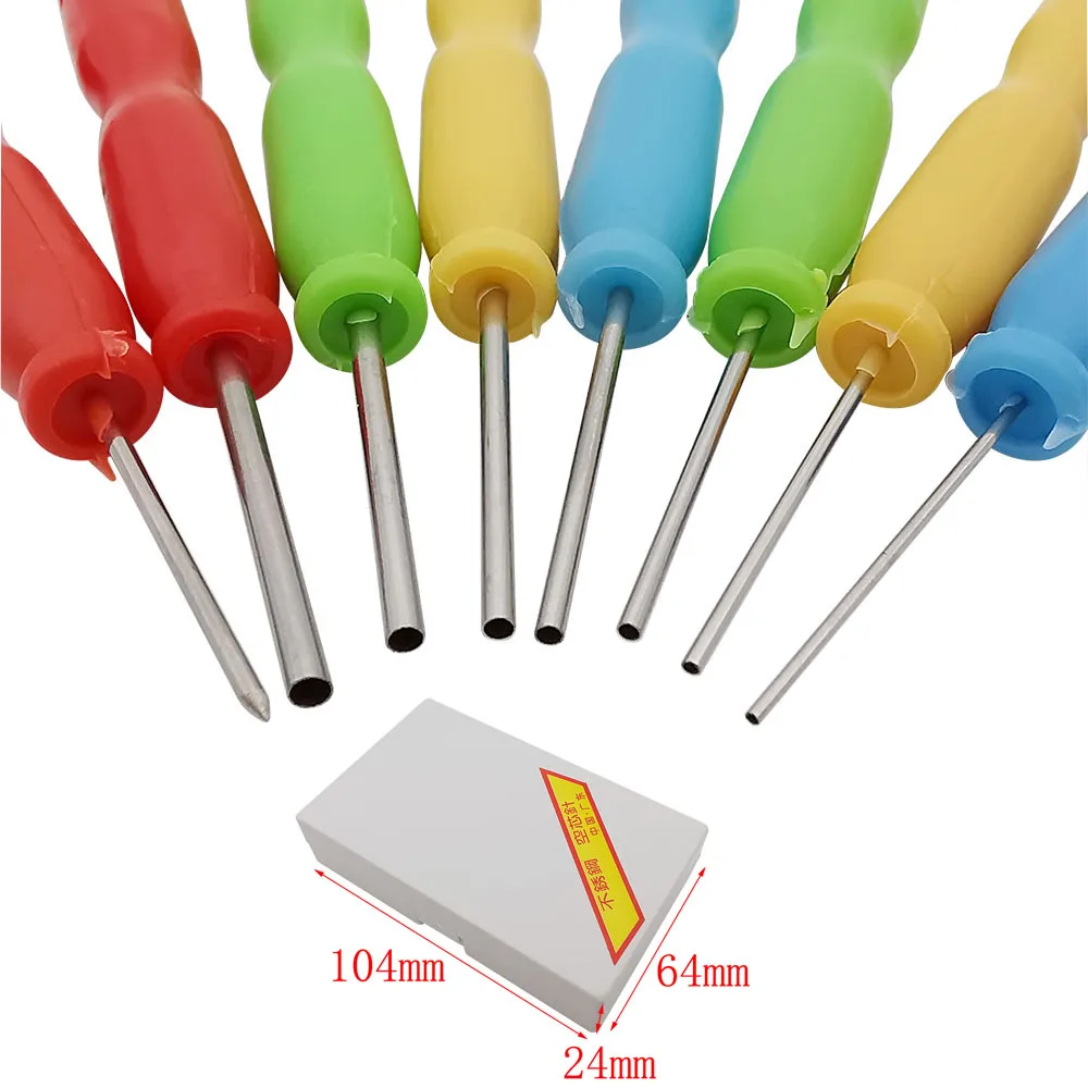 8Pcs Stainless Steel Hollow Needle Kits Desoldering NonStick Tin Hand