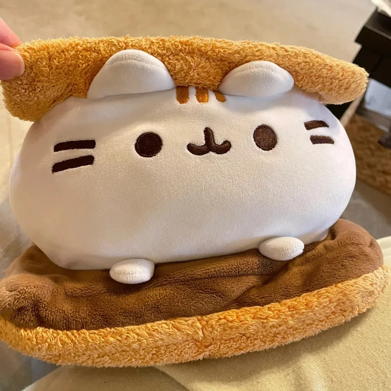 Kawaii Chocolate Cookie Fat Cat Plushies Soft Stuffed Animal Pillow Accompany Sleep Toy Home Decoration Toys Cute Plush Pillows