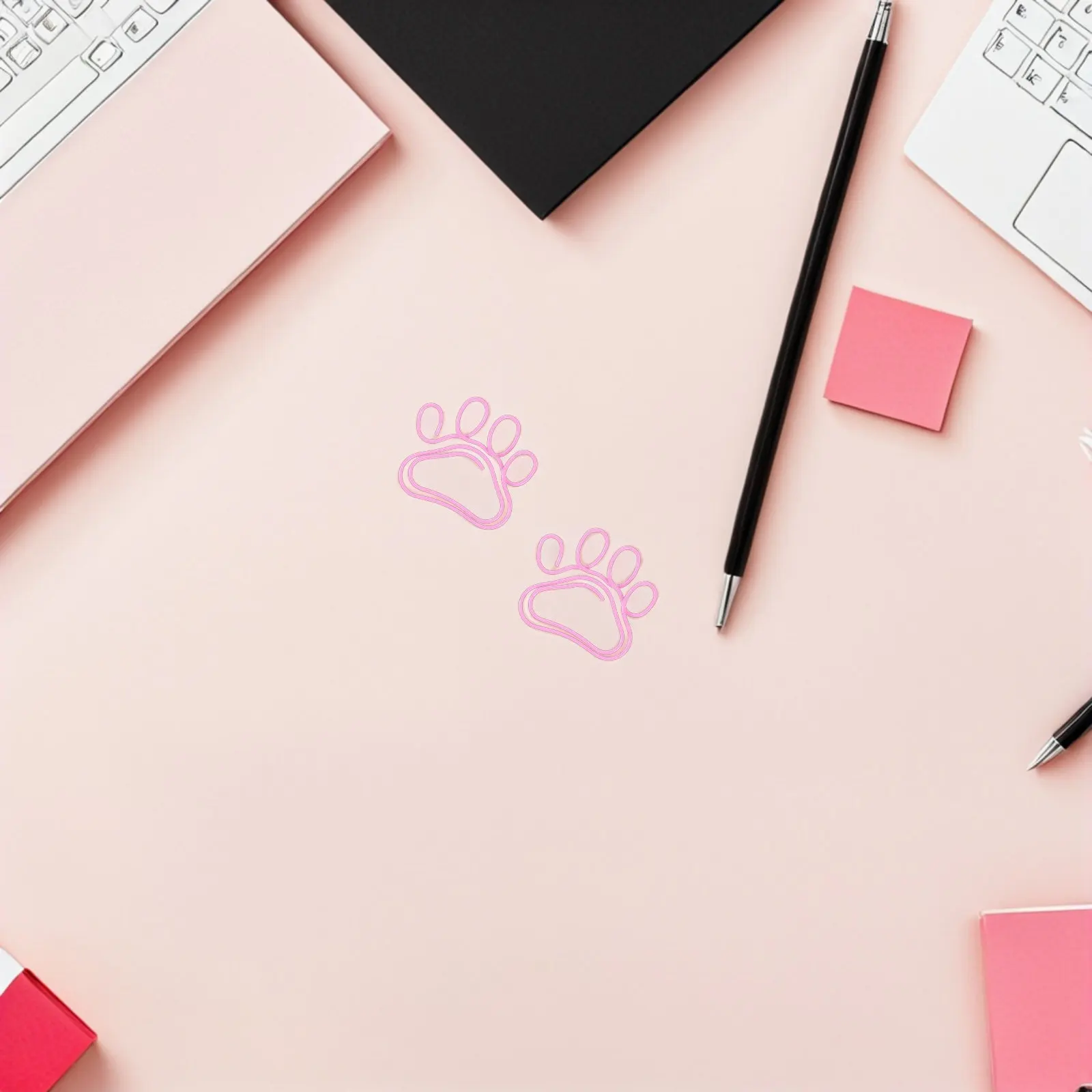 60Pcs 고양이 클립 학생을위한 귀여운 금속 와이어 클로 문서 클립 교사 사무용품 교실 노트 정렬