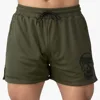 2024 New Muscle fitness quarter pants men's summer training mesh breathable athletic shorts 2