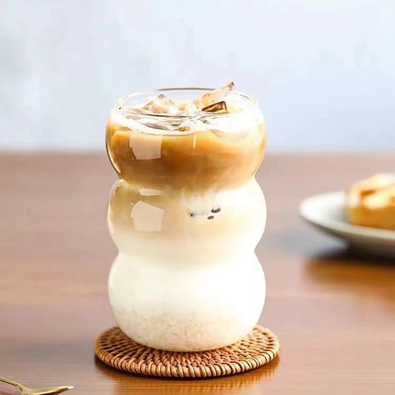 550Ml A Forma Di Onda Tazza Di Vetro Bottiglia D'Acqua Resistente Al Calore Birra Bicchieri Tazza Da Tè Succo Di Caffè Tè Al Latte Casa Caffè Bicchier