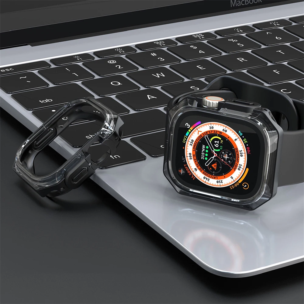 Premium Protective Bezel Case for Apple Watch Band - Durable PC Shell Frame Protector Cover