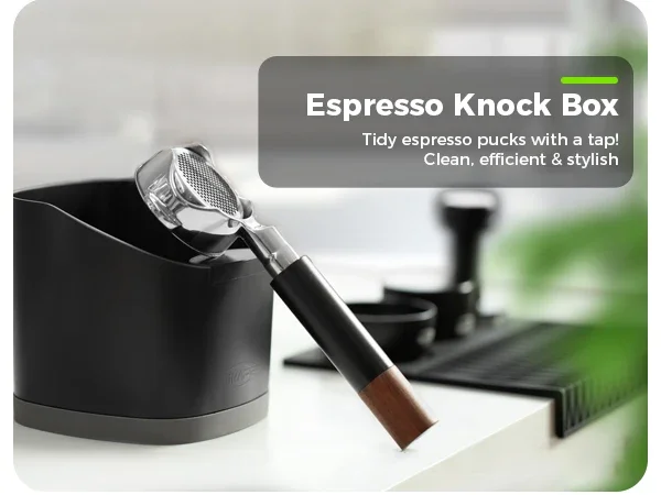 IKAPE V2 Knock Box, Espresso-Grund-Organizer, rutschfeste, abgeschrägte Kaffee-Knock-Box, Barista-Werkzeug, verbessert für eine bessere Manipulation – Detail 1