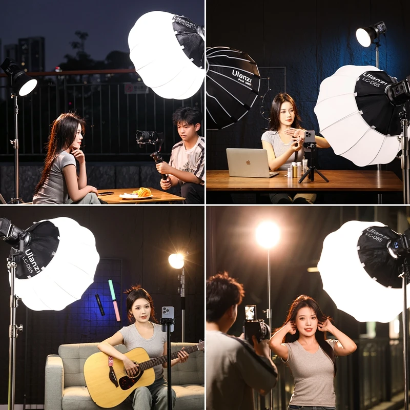 Ulanzi VL-120Bi VL-120C 120W V-Mount COB Light Wireless APP Control 2700K-6500K Video Light for Skit Video Photography 6