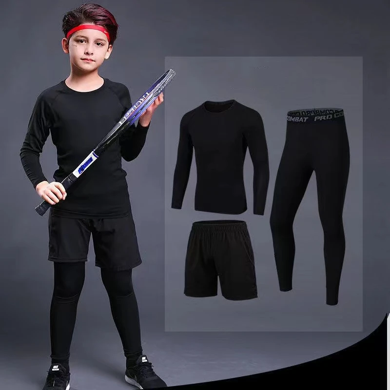 Kids Sports Running Set 2024 Boy Jogging Basketball Underwear Sportswear Gym Tights Breathable Soccer Tracksuit Training.jpg Kids Sports Running Set 2024 Boy Jogging Basketball Underwear Sportswear Gym Tights Breathable Soccer Tracksuit Training.jpg