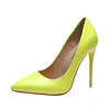 2023 Spring Super High 12cm Stiletto Heels Pumps Women Shoes Pointed Toe Florescence Patent Leather Office Thin Heel 1