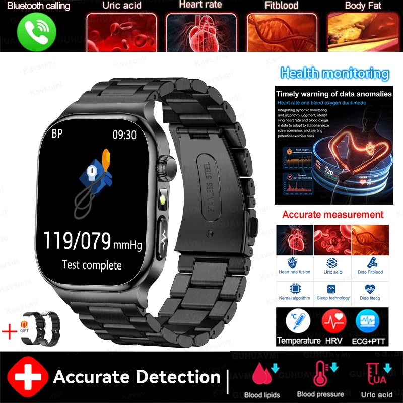 2026 Health Monitoring Five organ Smart Watch Accurate ECG Uric thumbnail 8