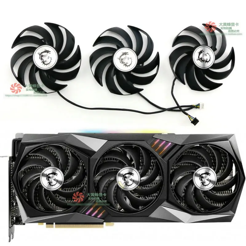 Schede Grafiche Originali Ventola Di Raffreddamento Per Msi Rtx3060 Rtx3070 Rtx3070Ti Rtx3080 Rtx3090 Gaming Trio Pld09210S12Hh