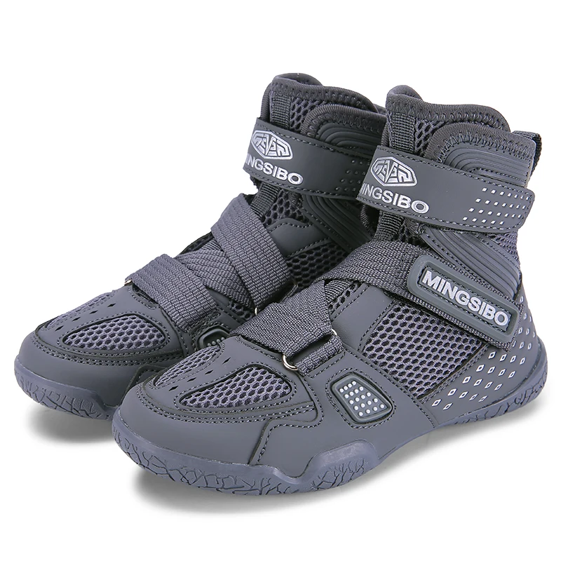 High-top Boxing Shoes Designed For Children wrestling Shoes Breathable and Comfortable Children's Fight Boots30-38