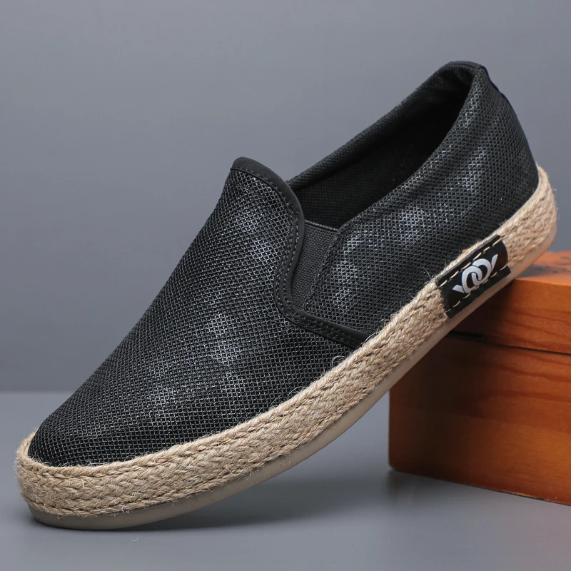 2023 Men's Canvas Shoes Hot Sale Lightweight Comfortable Low-cut Vulcanized Shoes Men Espadrille Non-slip Casual Shoes Men Flats 4
