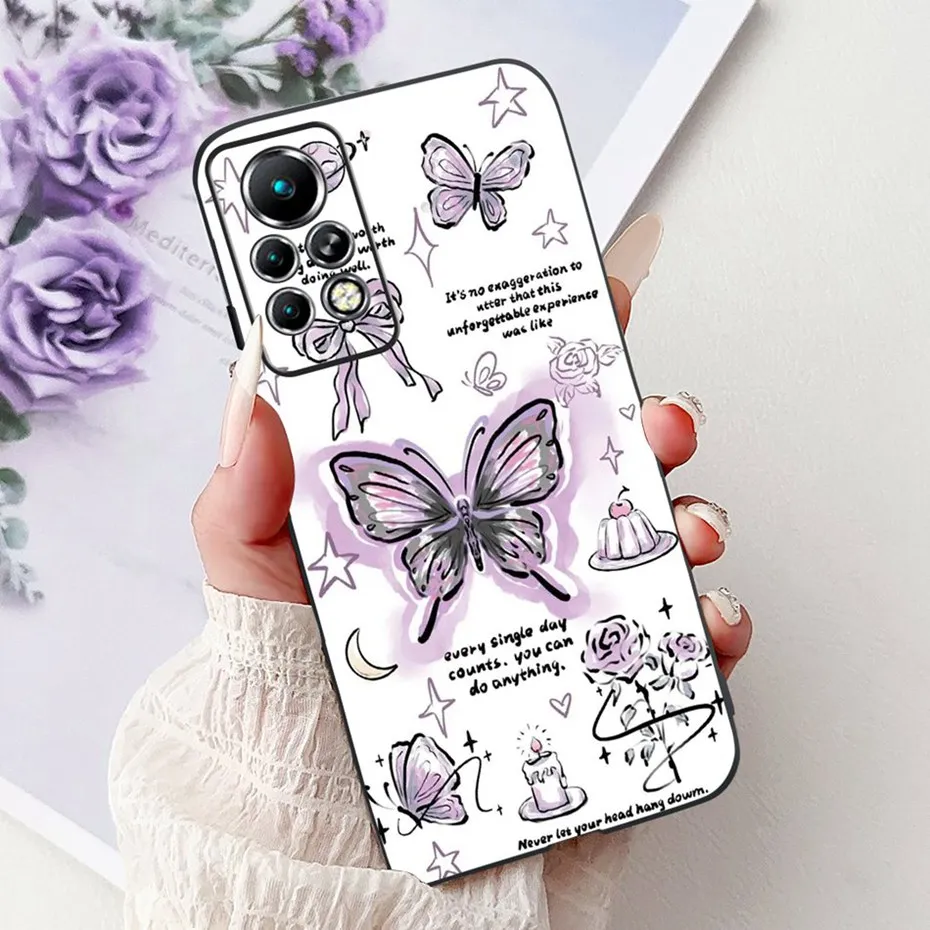 Sleek Black Silicone Soft Back Phone Case - New Design