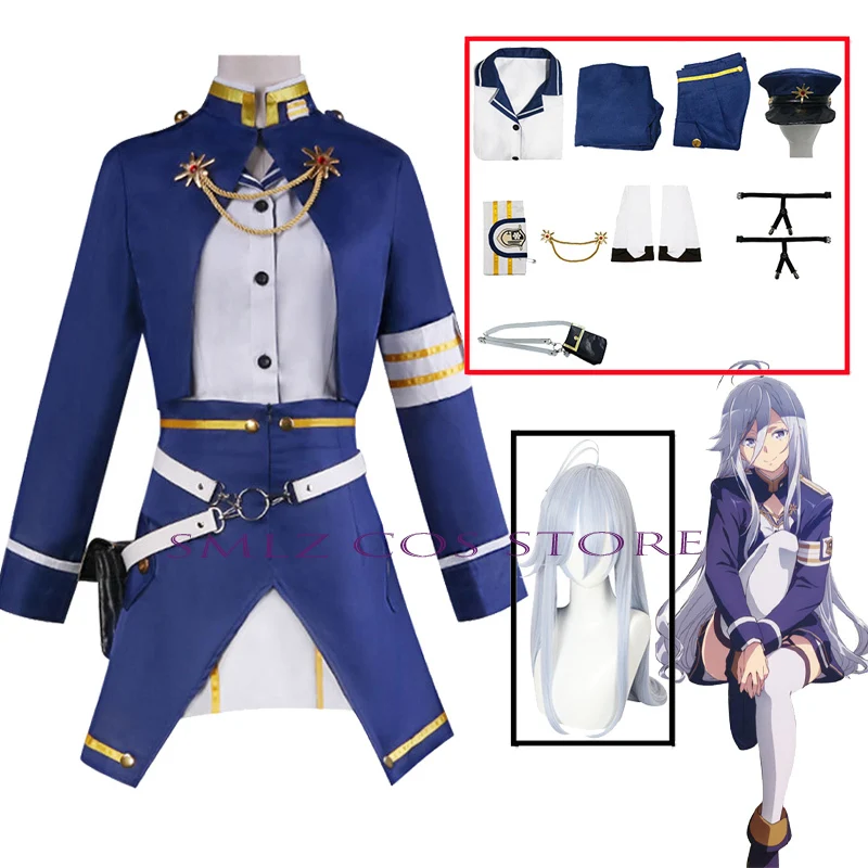 

Anime 86- Eighty Six Cosplay Vladilena Milize Military Bloody Regina Cosplay Costume Uniform Halloween Outfits For Women Wig